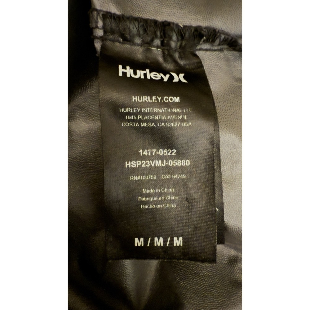 Hurley Men's Hooded Windbreaker Jacket Gray Full Zip Lightweight Skateboard–Med - Picture 7 of 9